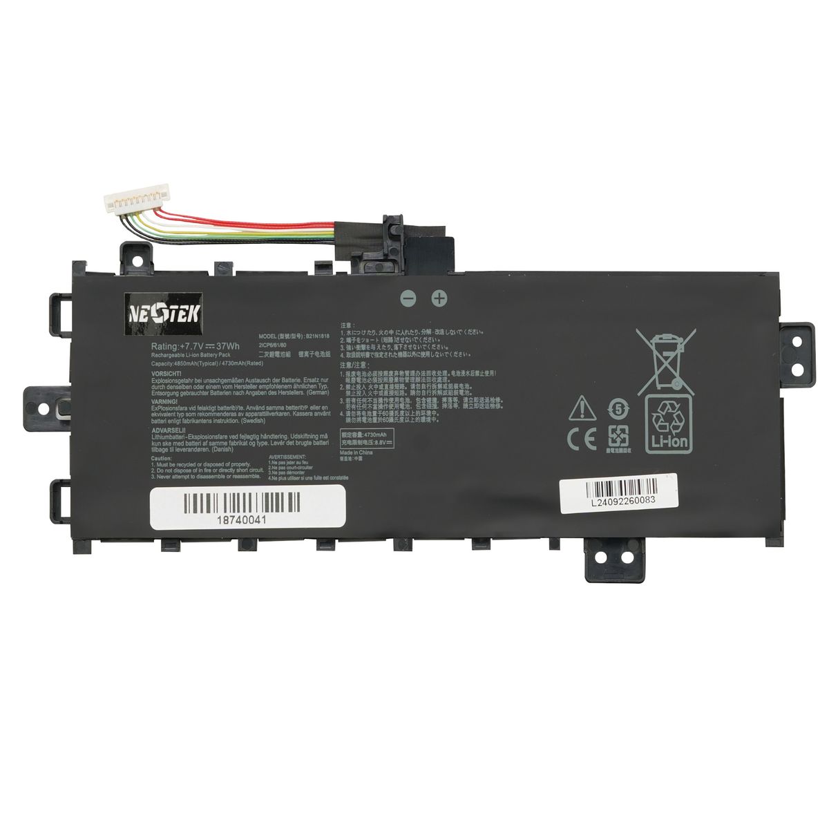 NEOTEK - Batería Asus B21N1818-1 32WhVivoBook X512FA / X712UA / F509 / X409