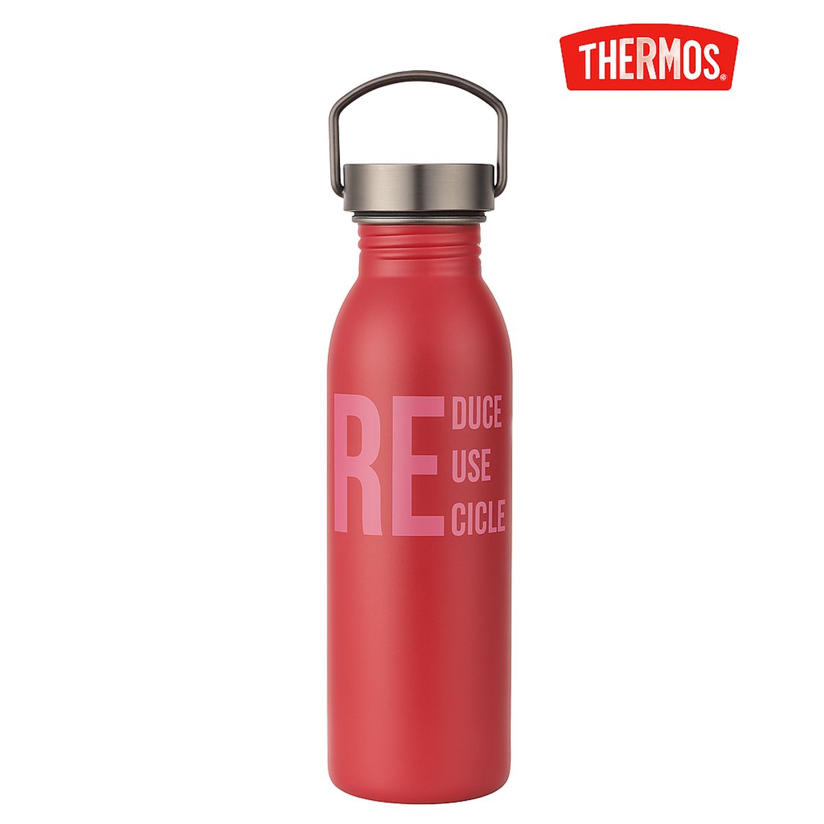THERMOS - BOTELLA DE HIDRATACION EN ACERO INOXIDABLE CON MANIJA 700ML ROSADA