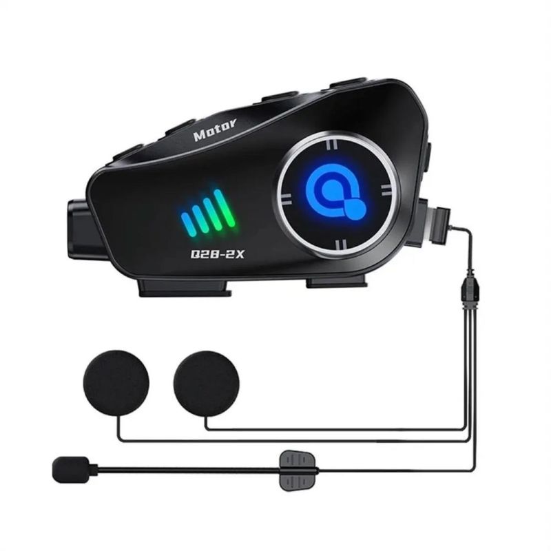 GENERICO - Intercomunicador para Casco Modelo Q28 2X Negro