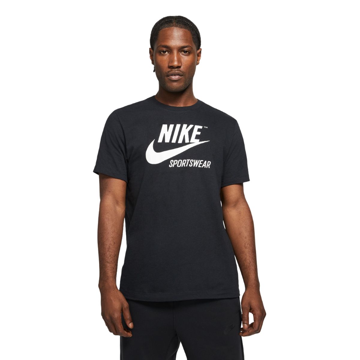 NIKE - Camiseta Nike M Nsw Tee Crew Archive Fs Hombre-Negro