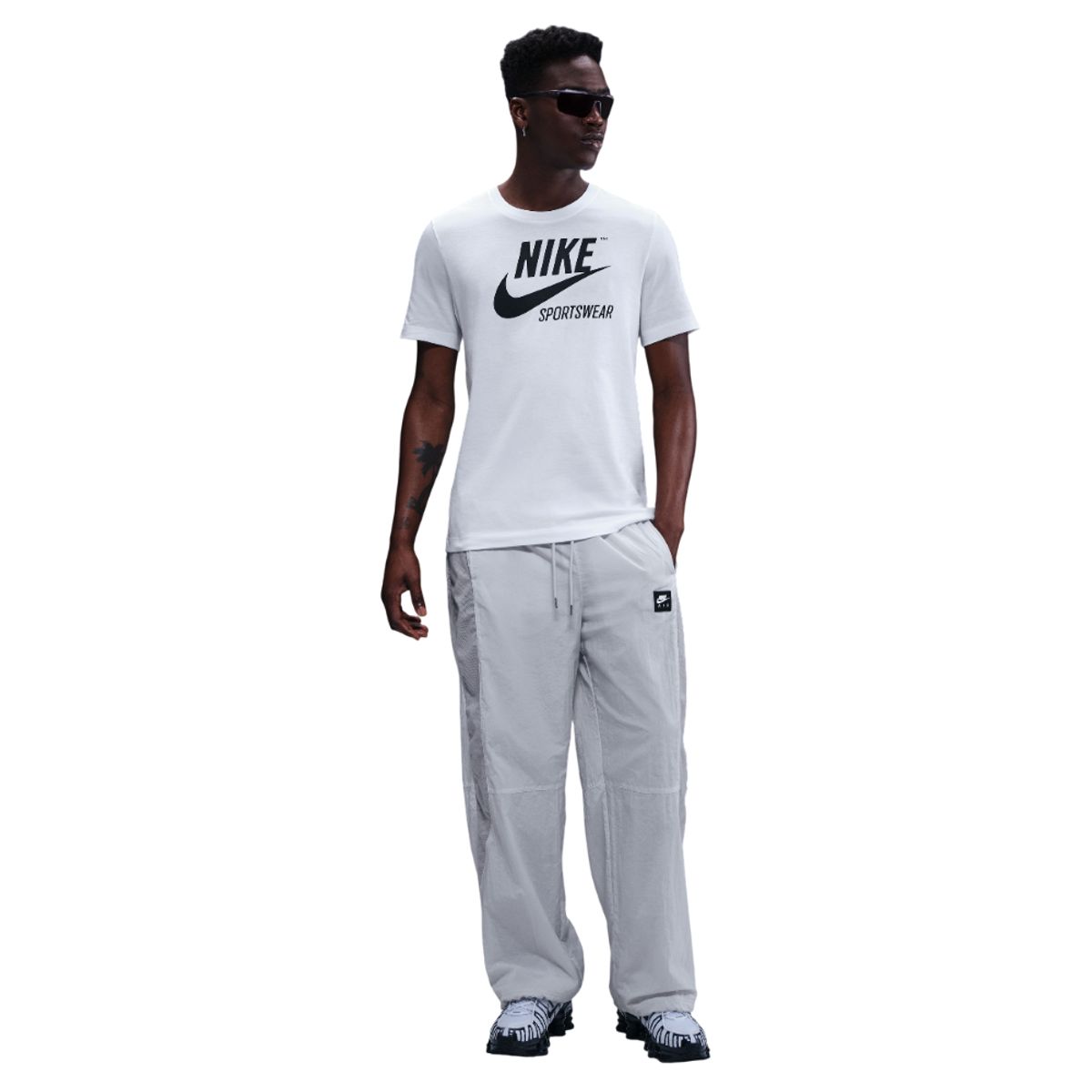 NIKE - Camiseta Nike M Nsw Tee Crew Archive Fs Hombre-Blanco