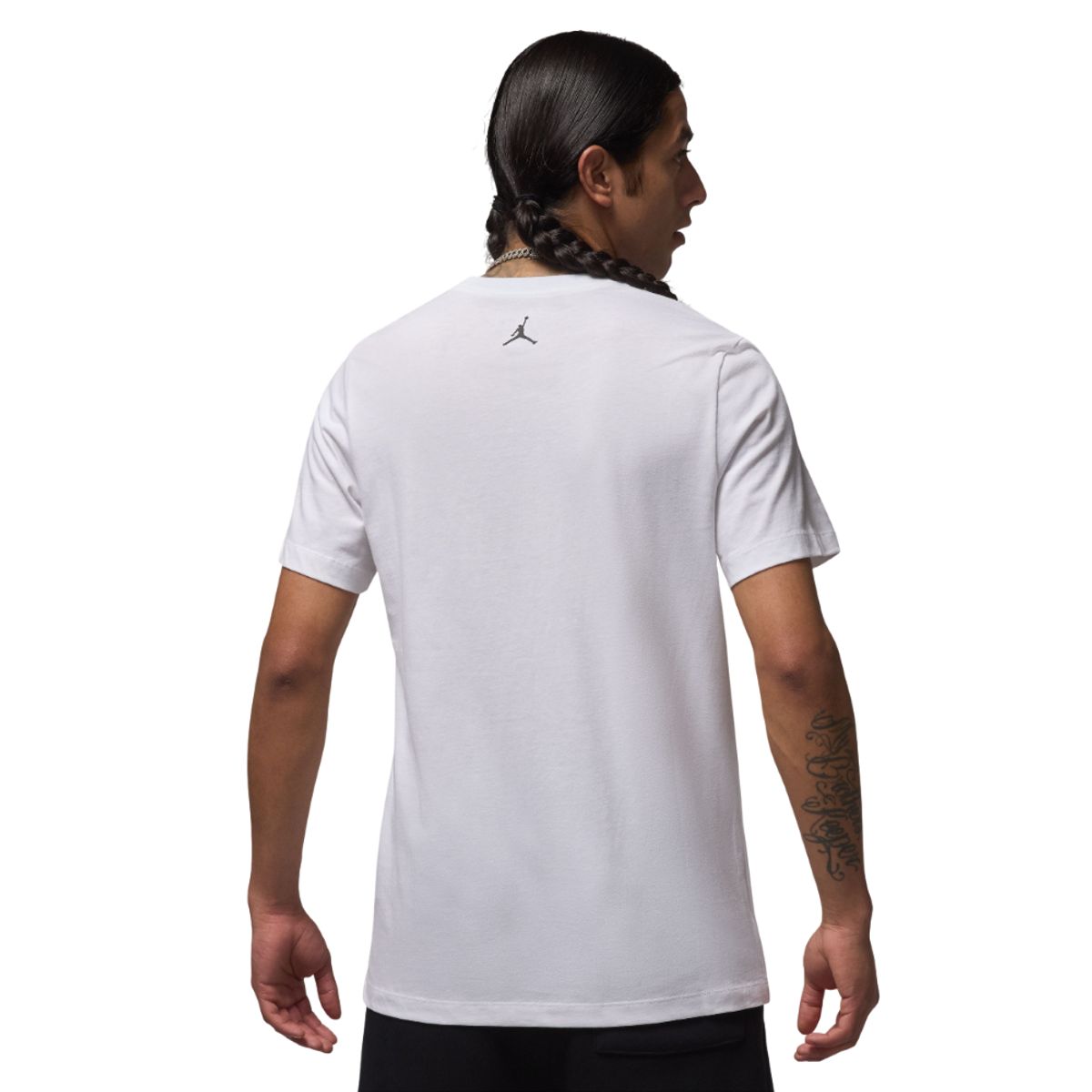 NIKE - Camiseta Nike M J Flt Ess Aj1 Ss Crew Hombre-Blanco