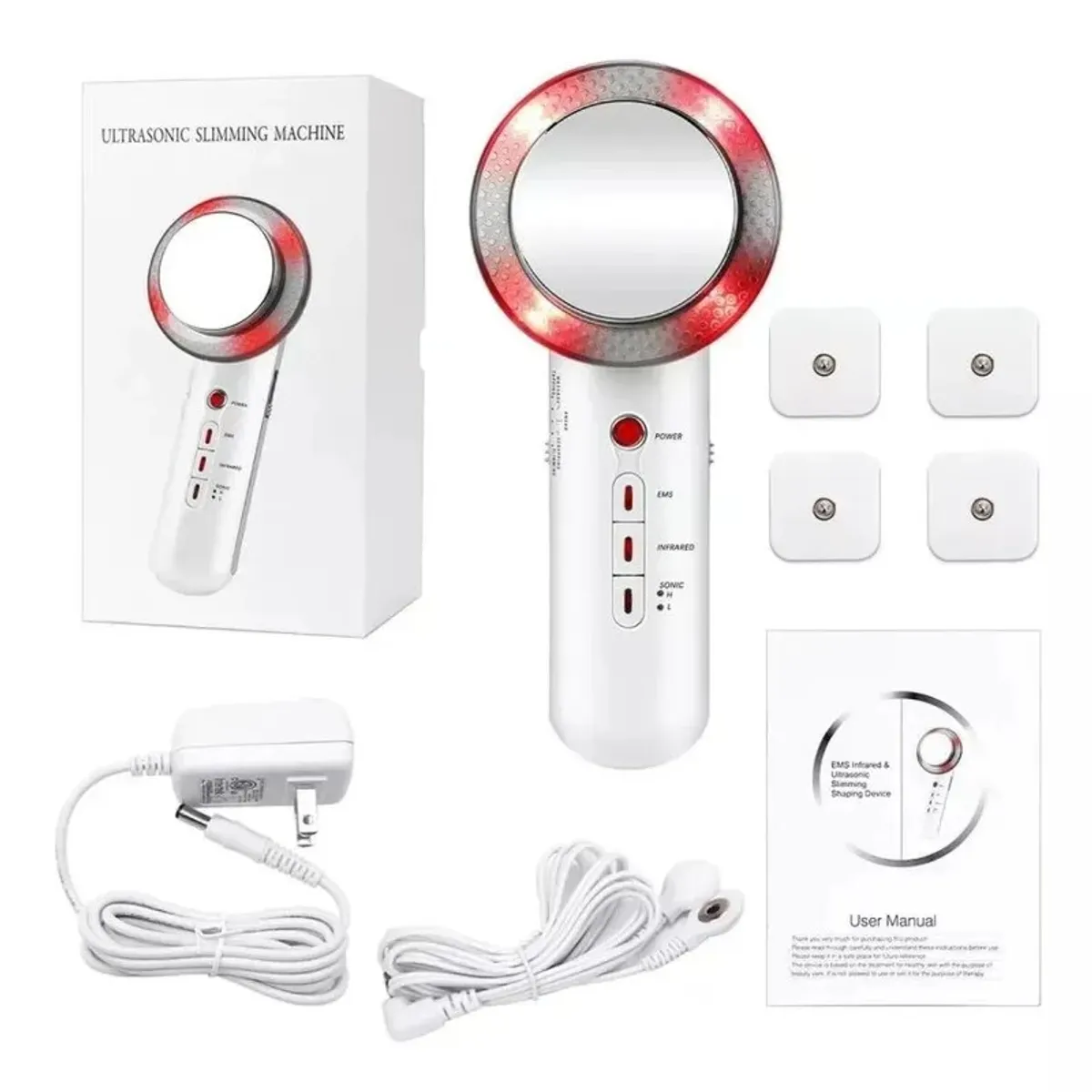 GENERICO - Masajeador corporal 3 en1 ultrasonido cavitación ems adelgazante fotón