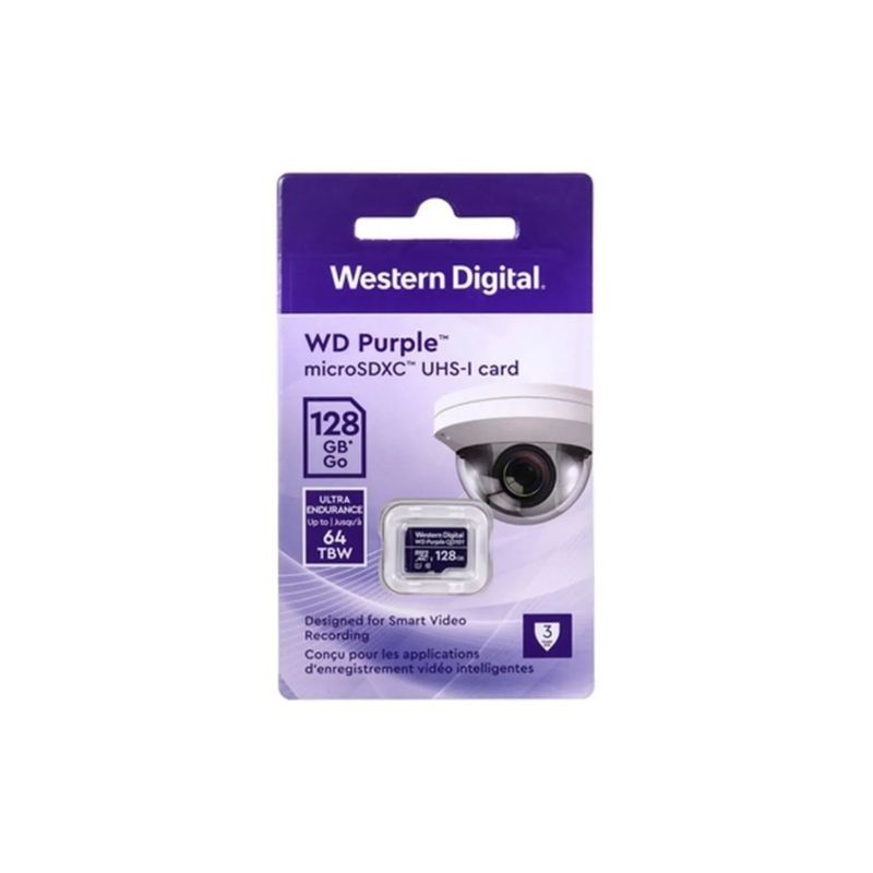 WESTERN DIGITAL - Tarjeta microSD Western Digital Purple 128GB