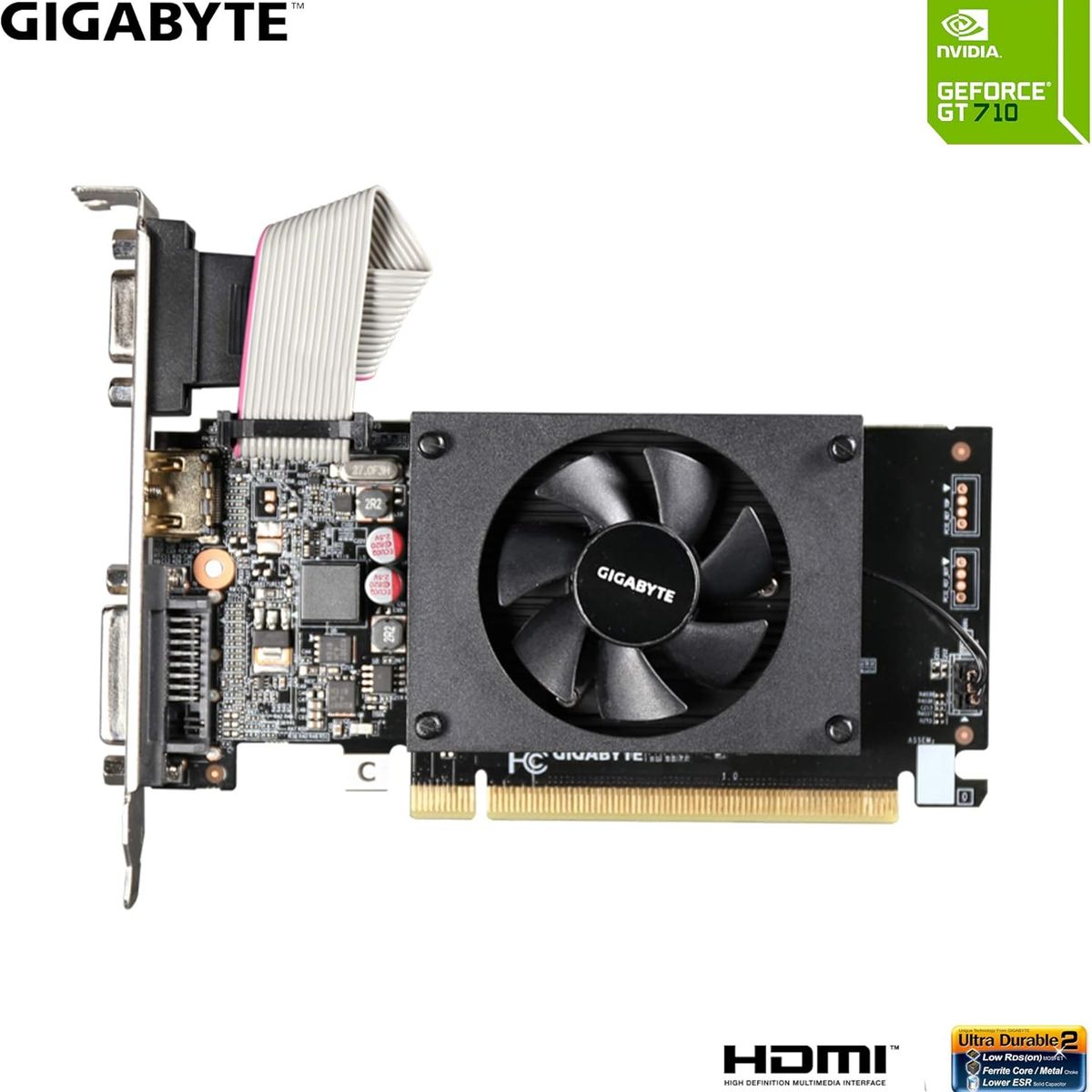GIGABYTE - Tarjeta De Video Nvidia Gigabyte Geforce Gt 710 2gb Ddr3
