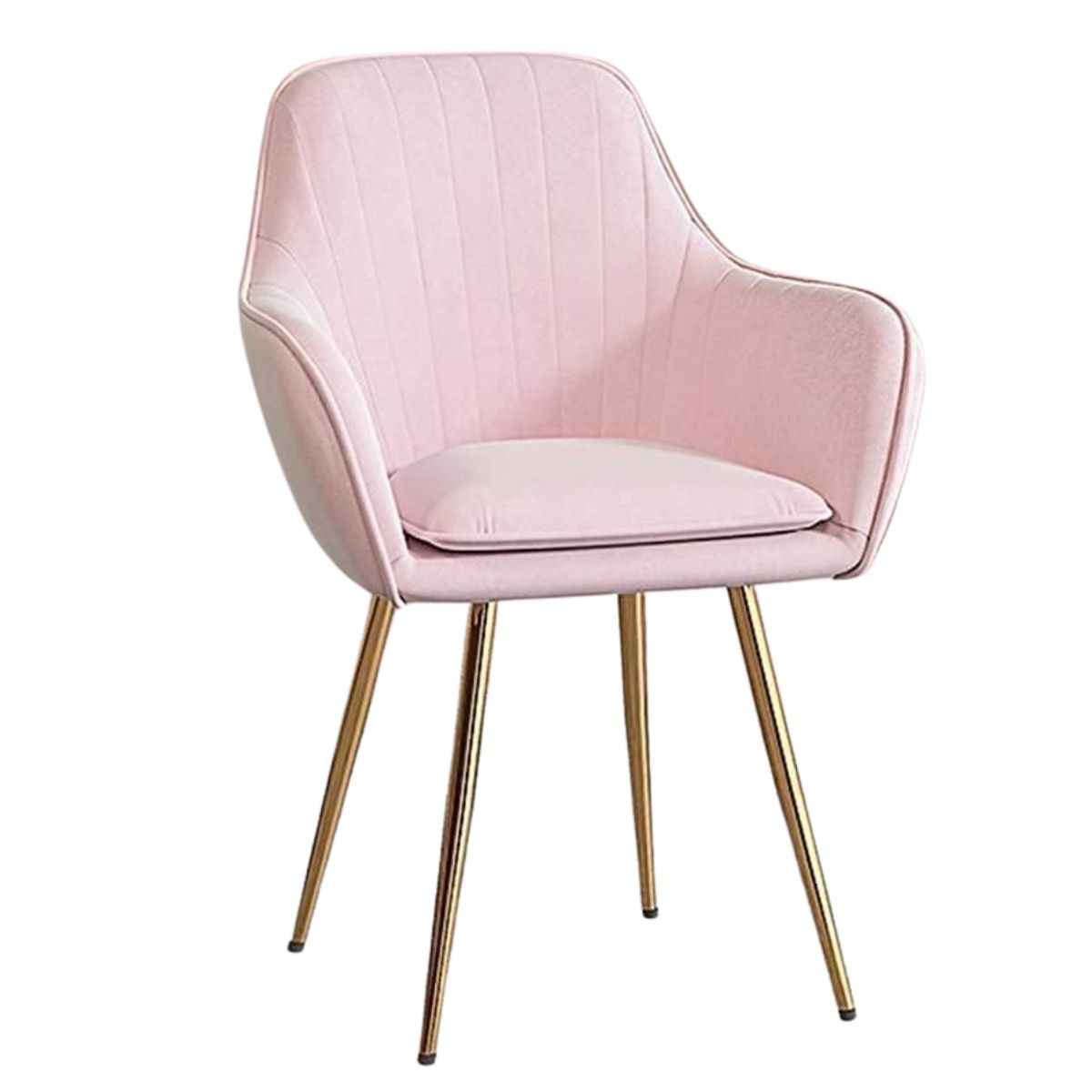 MOBLIHOUSE - Silla De Comedor Terciopelo Valencia Rosada