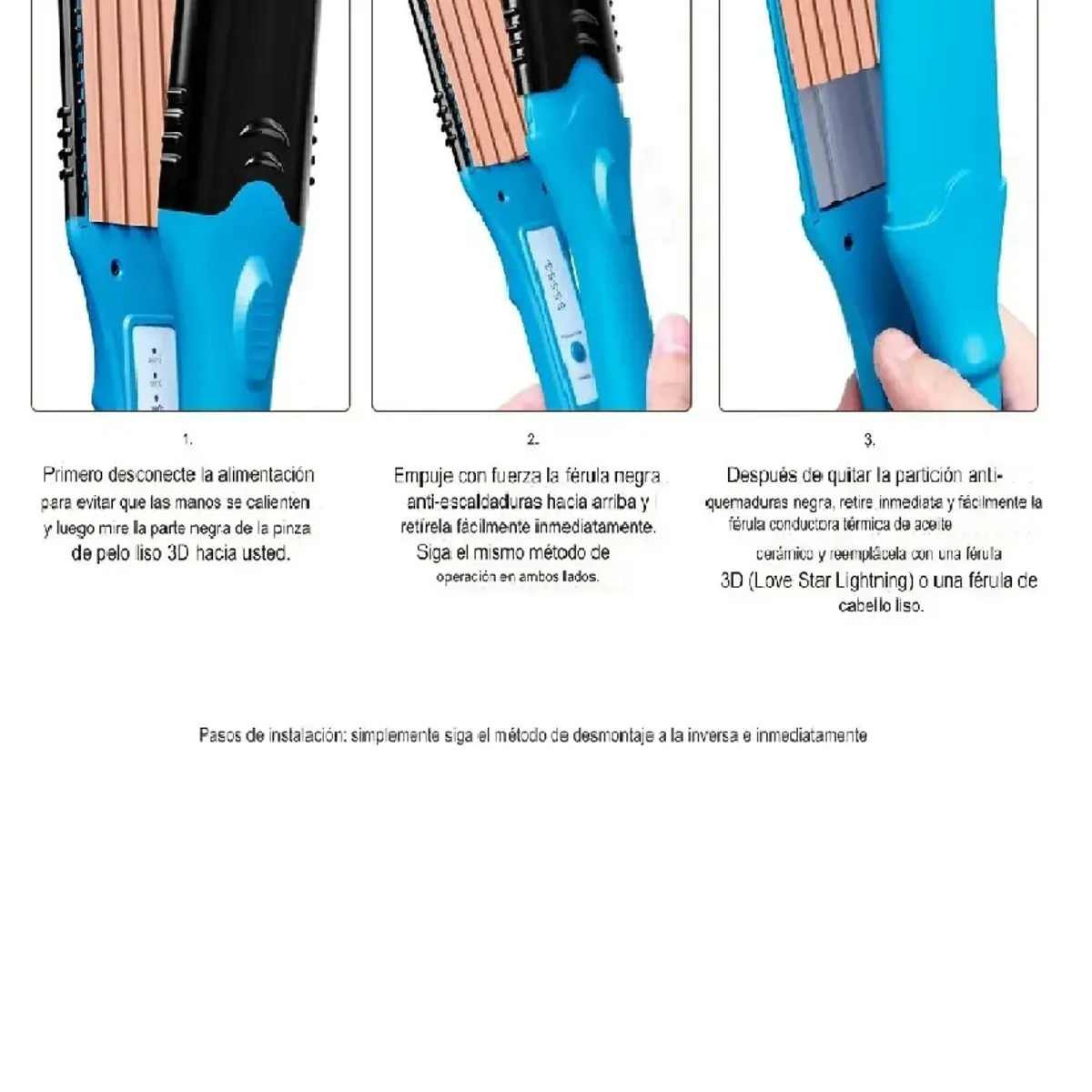 SKY - Plancha Alisador Cabello Placas Intercambiables Figuras 3