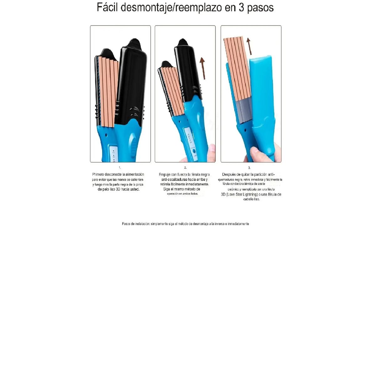 SKY - Plancha Alisador Cabello Placas Intercambiables Figuras 3