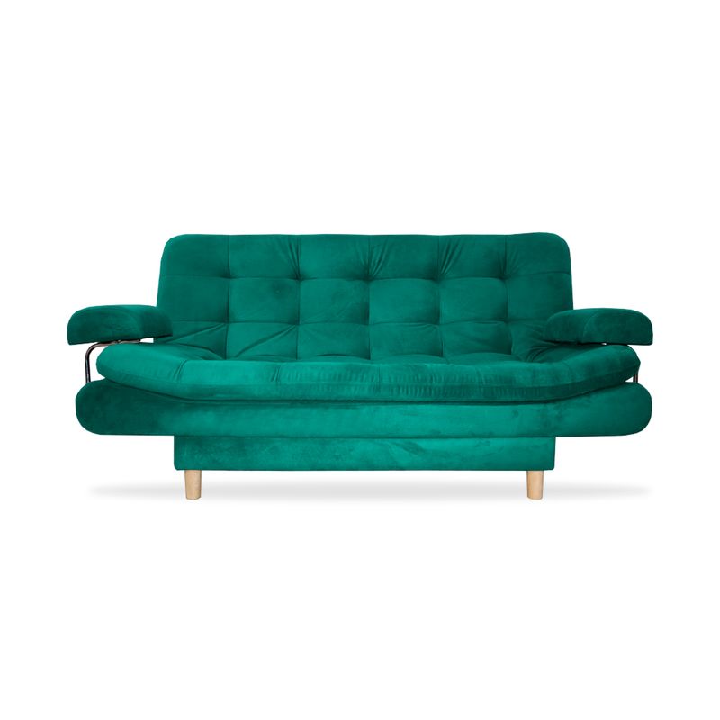 GENERICO - Sofa Cama Waster Tela Verde + Cojines
