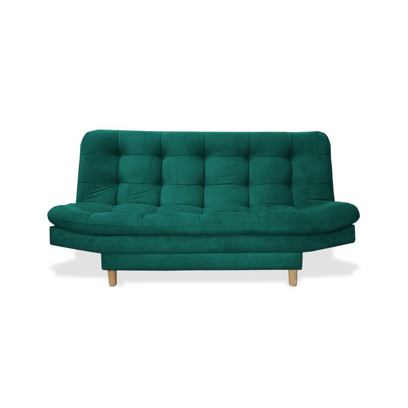 GENERICO - Sofa Cama Hofmann Verde + Cojines