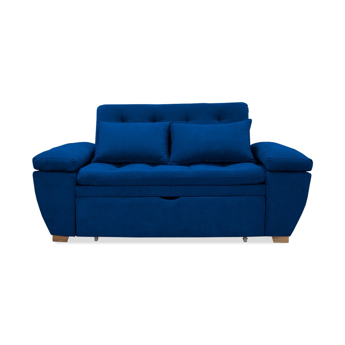 GENERICO - Sofa Cama Multifuncional Martin Azul Petroleo + Cojines
