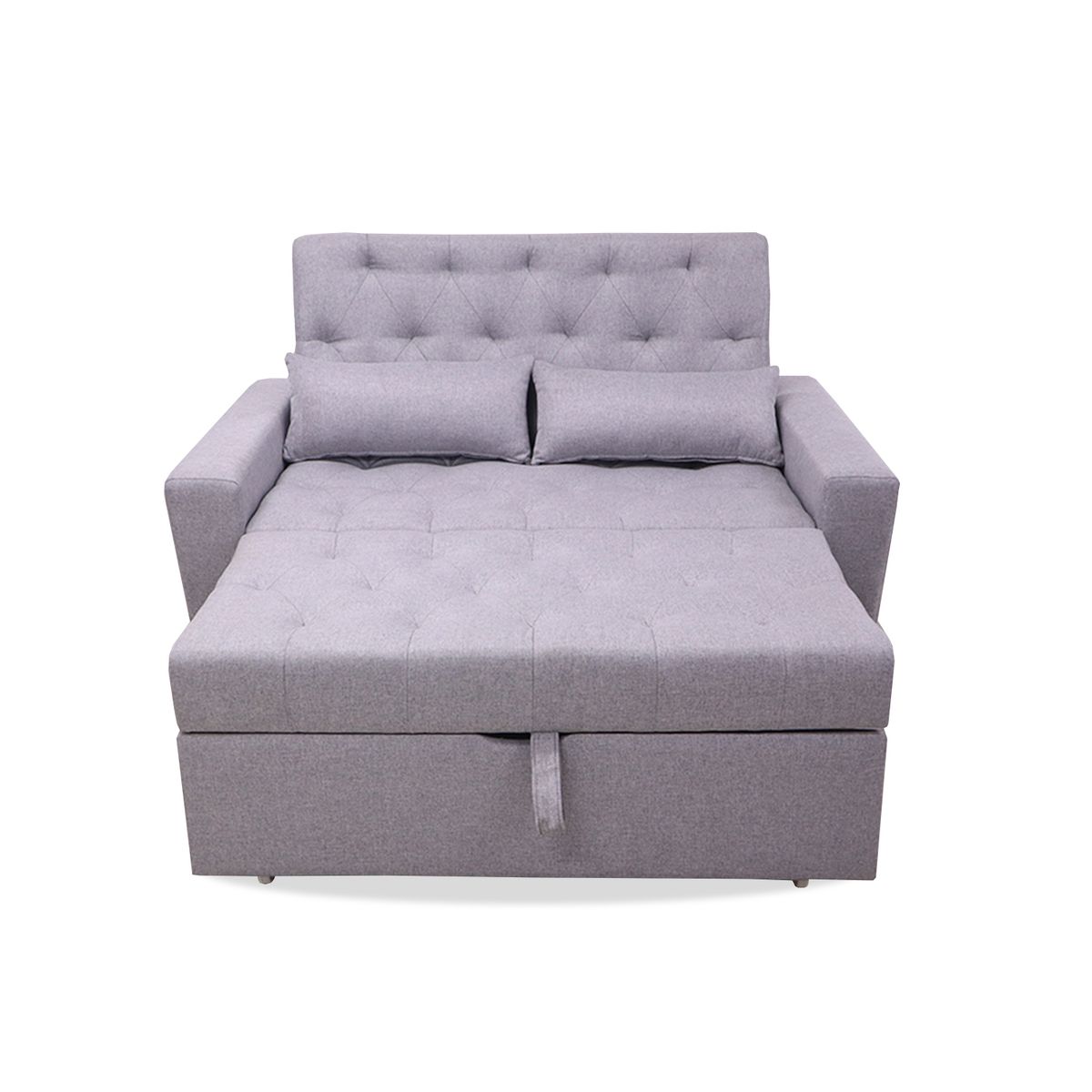 GENERICO - Sofa Cama Ammann Gris + Cojines Espaldar