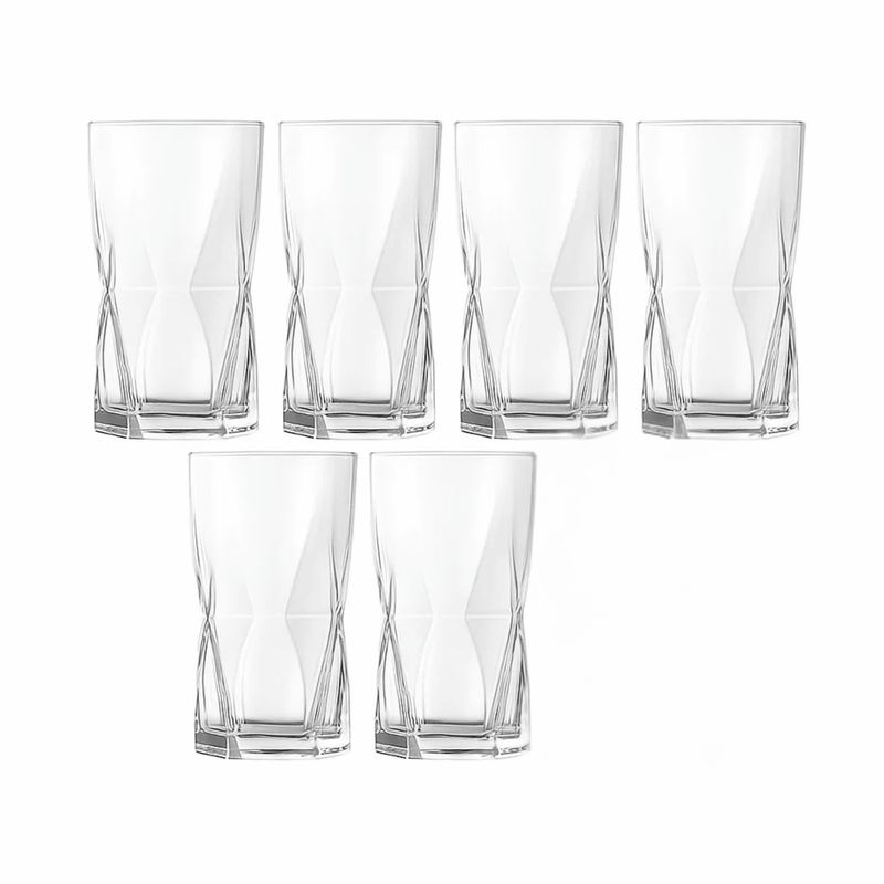 LIBBEY - Set x6 Vasos Rombus HB 465 ml – Vidrio Elegante para Toda Ocasión