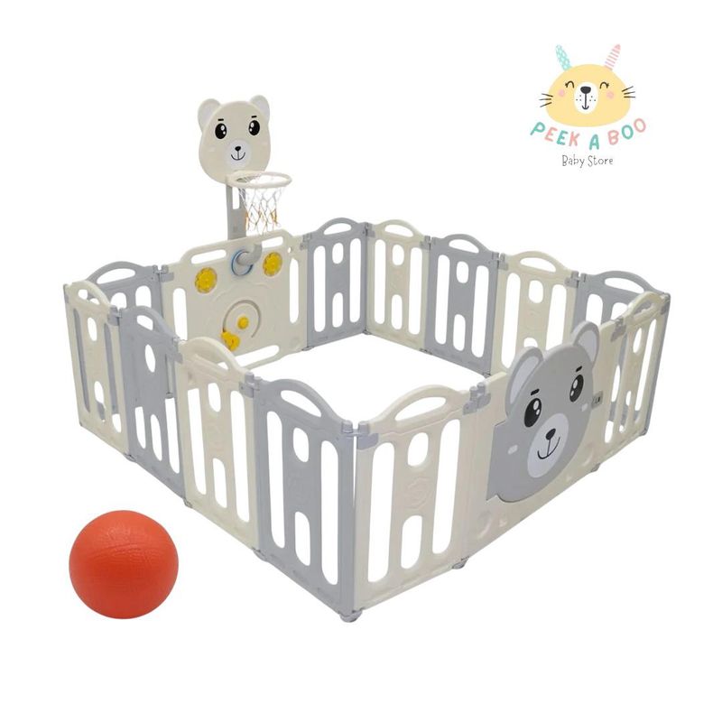 GENERICO - Corral De Juegos Plegable y Modulable Para Bebes GRIS