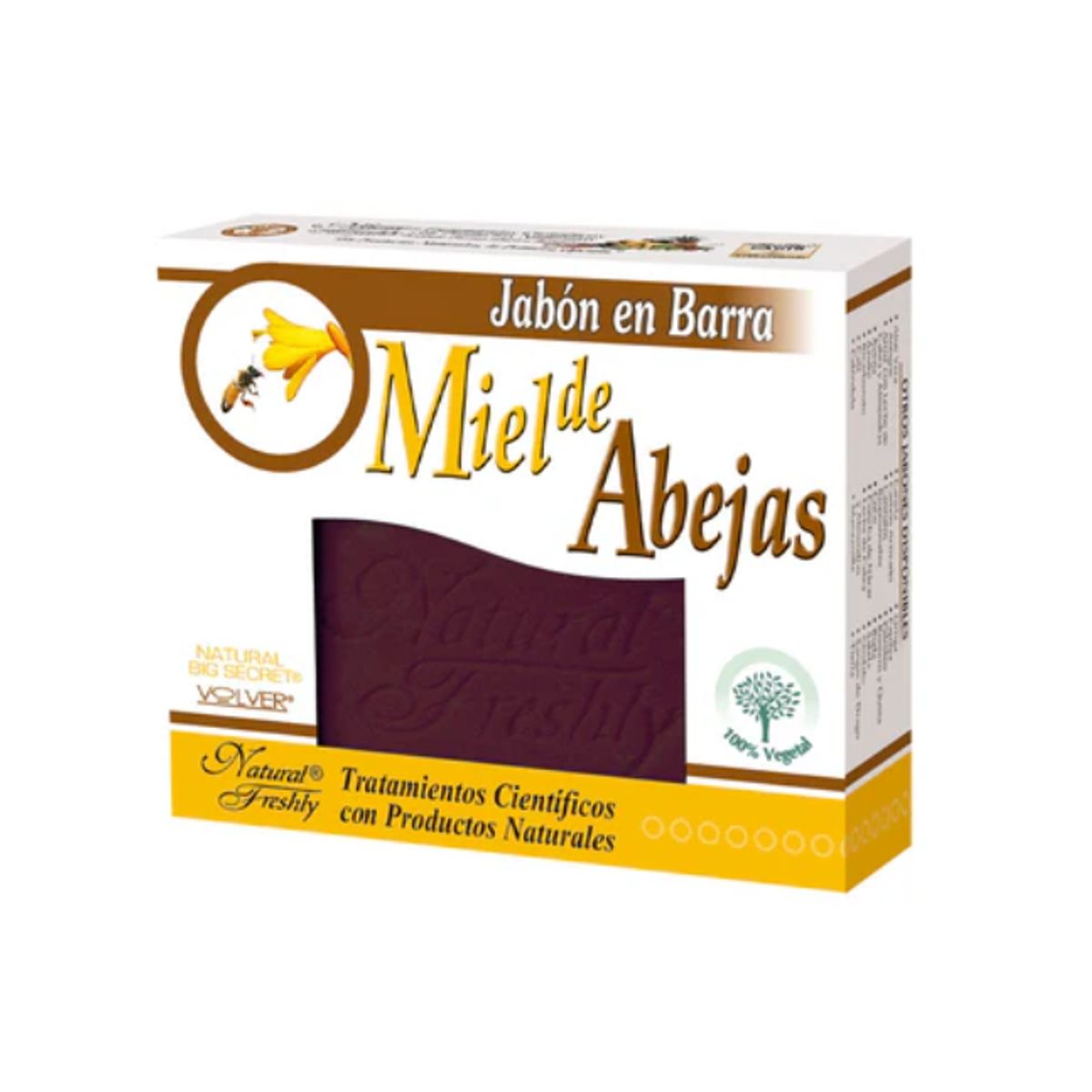 NATURAL FRESHLY - JABON EN BARRA MIEL DE ABEJAS X 90 GR.
