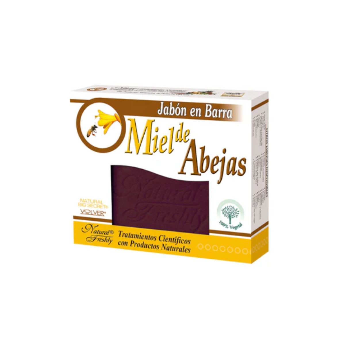 NATURAL FRESHLY - JABON EN BARRA MIEL DE ABEJAS X 90 GR.