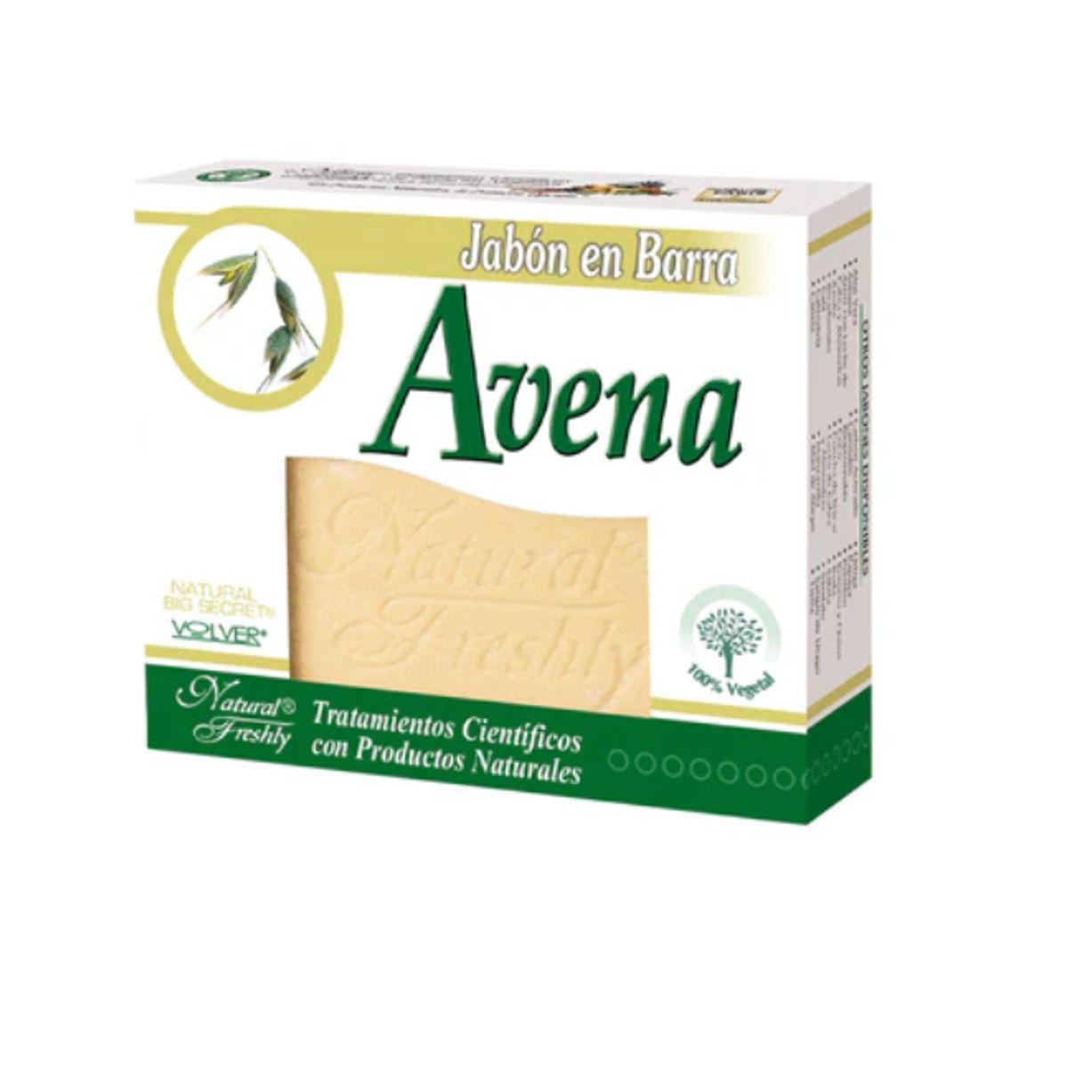 NATURAL FRESHLY - JABON DE AVENA EN BARRA X 90 GR.