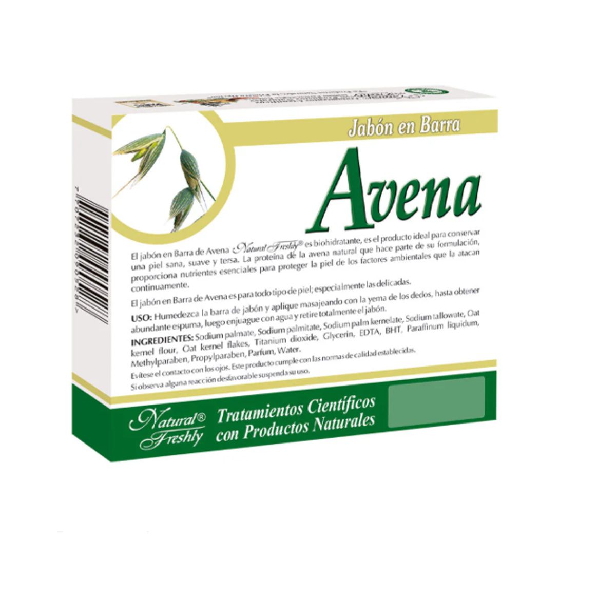 NATURAL FRESHLY - JABON DE AVENA EN BARRA X 90 GR.