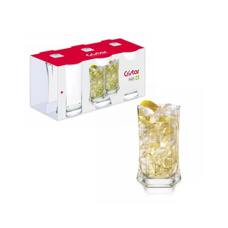 CRISTAR - Set X6 Unidades de Vasos Vivaldi Cristar 0107CL6