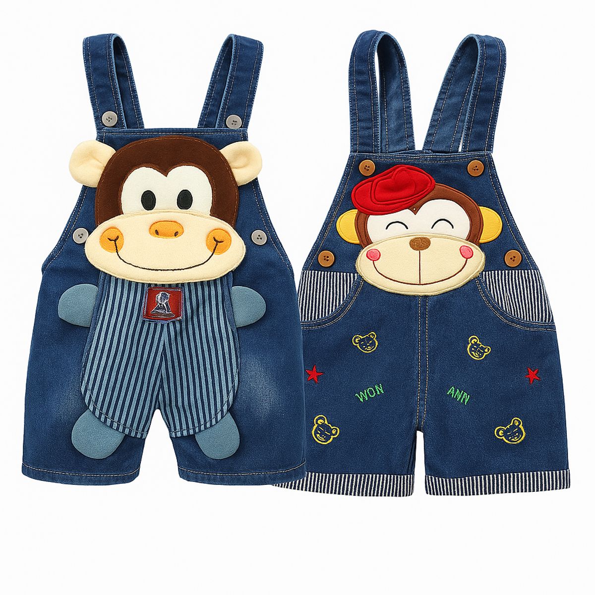 LUSOLSI - Set de dos overoles Prendas niños ropa conjuntos vestir unisex