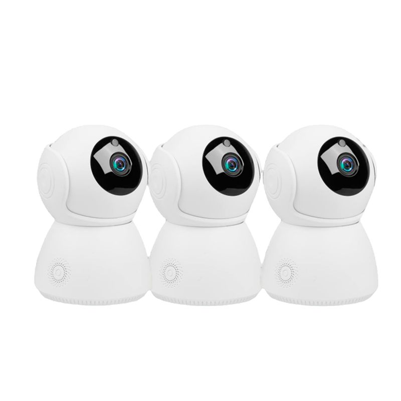 GENERICO - Cámara Seguridad Wifi x 3 Panorámica 360 Infrarroja.