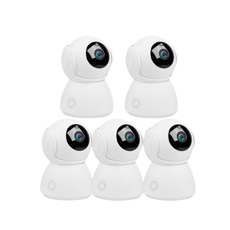 GENERICO - Cámara Seguridad Wifi x 5 Panorámica 360 Infrarroja