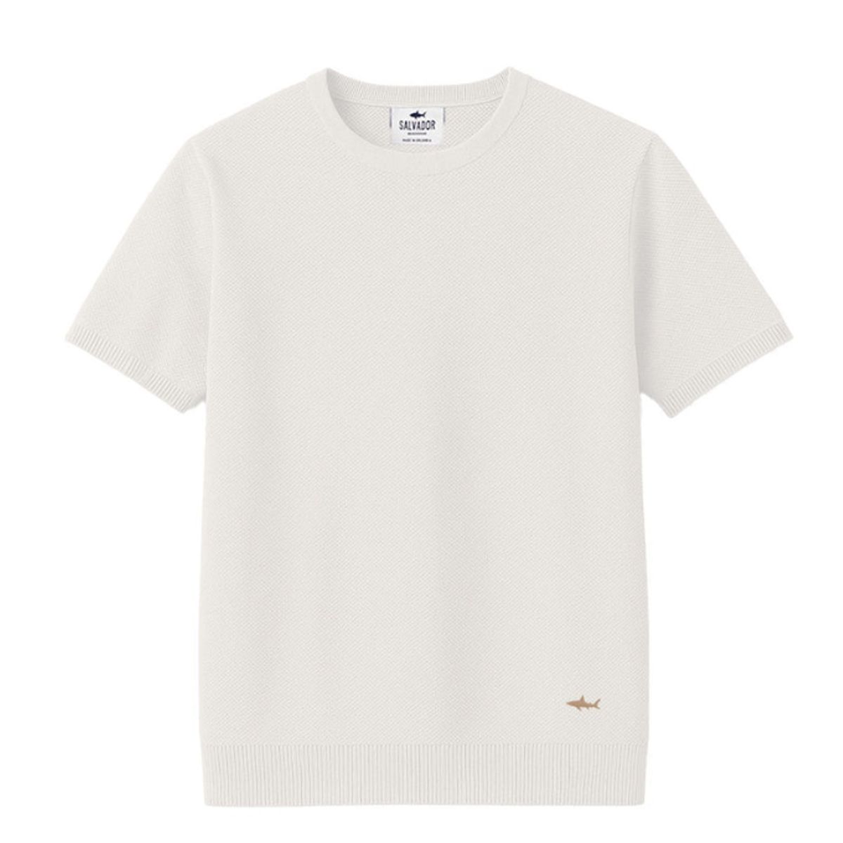 SALVADOR BEACHWEAR - CAMISETA DE PUNTO BLANCA