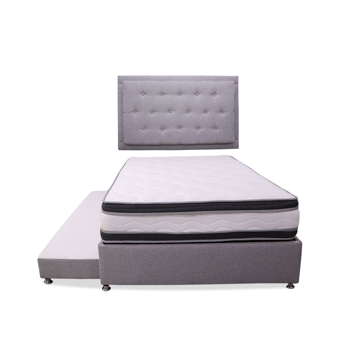 GENERICO - Combo Cama Tarima Nido Fontana doble pillow 140 Doble mas espaldar