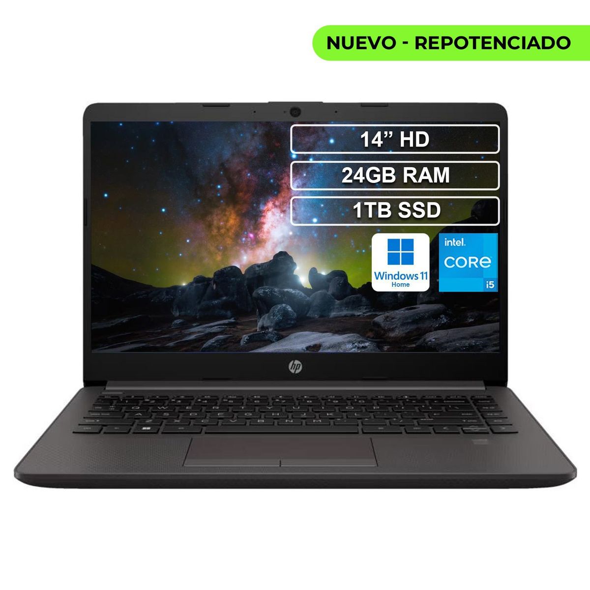 HP - Portátil HP 240R G9 Core i5 1335U 24GB 1TB HD Win 11 Home