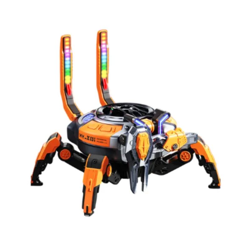 ONIKUMA - Altavoz Bluetooth My-301 Robot Cangrejo Naranjado Recargable Luces Led