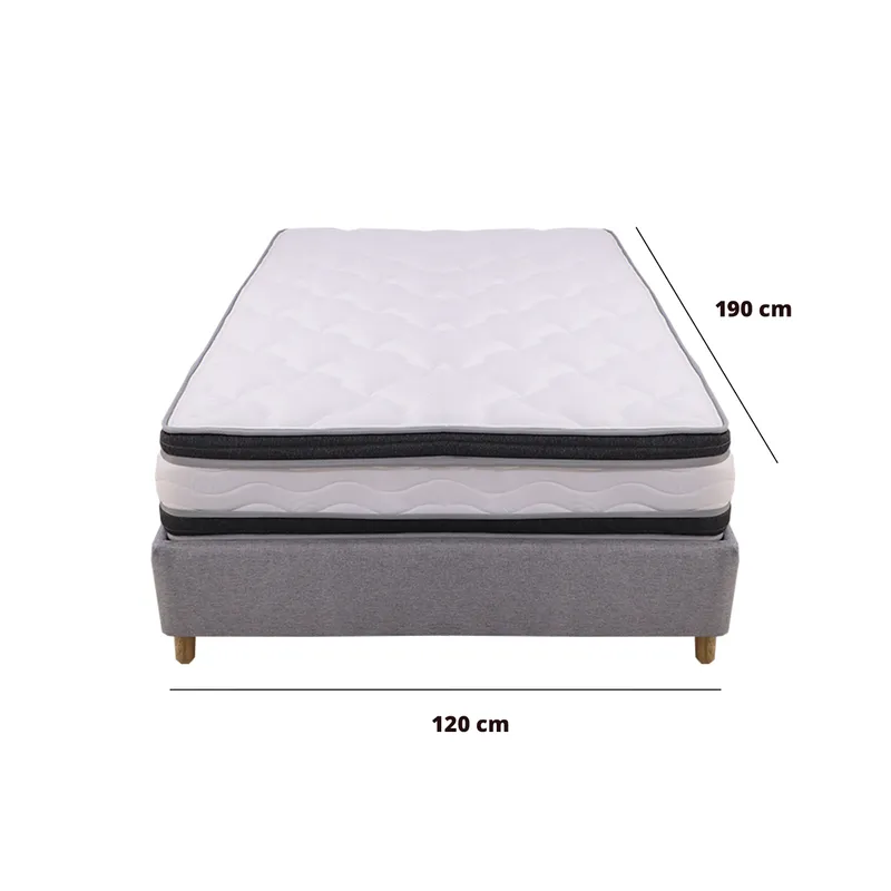 GENERICO - Combo Base Cama y Colchón Fontana 120 Semidoble