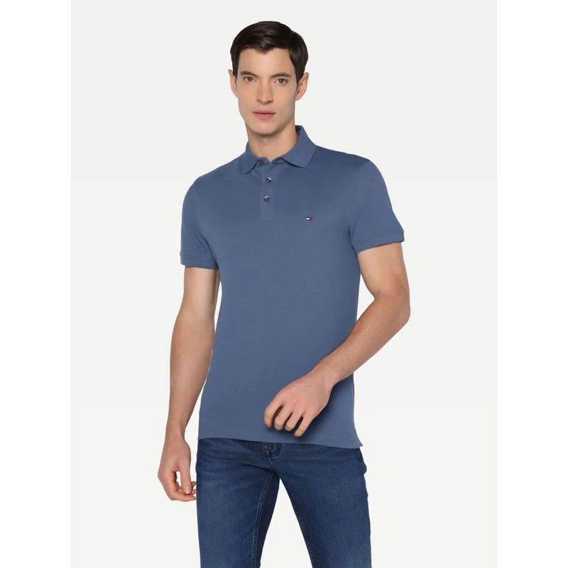 TOMMY HILFIGER - Polo azul oscuro 1985 Collection de corte slim Tommy Hilfiger