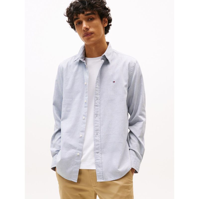 TOMMY HILFIGER - Camisa multicolor Dobby de manga larga Tommy Hilfiger