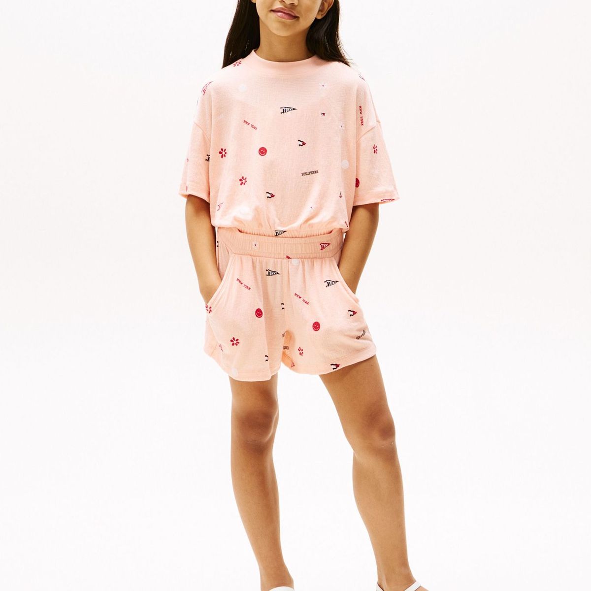 TOMMY HILFIGER - Conjunto multicolor de Camiseta y Pantalonetas color block Tommy Hilfiger