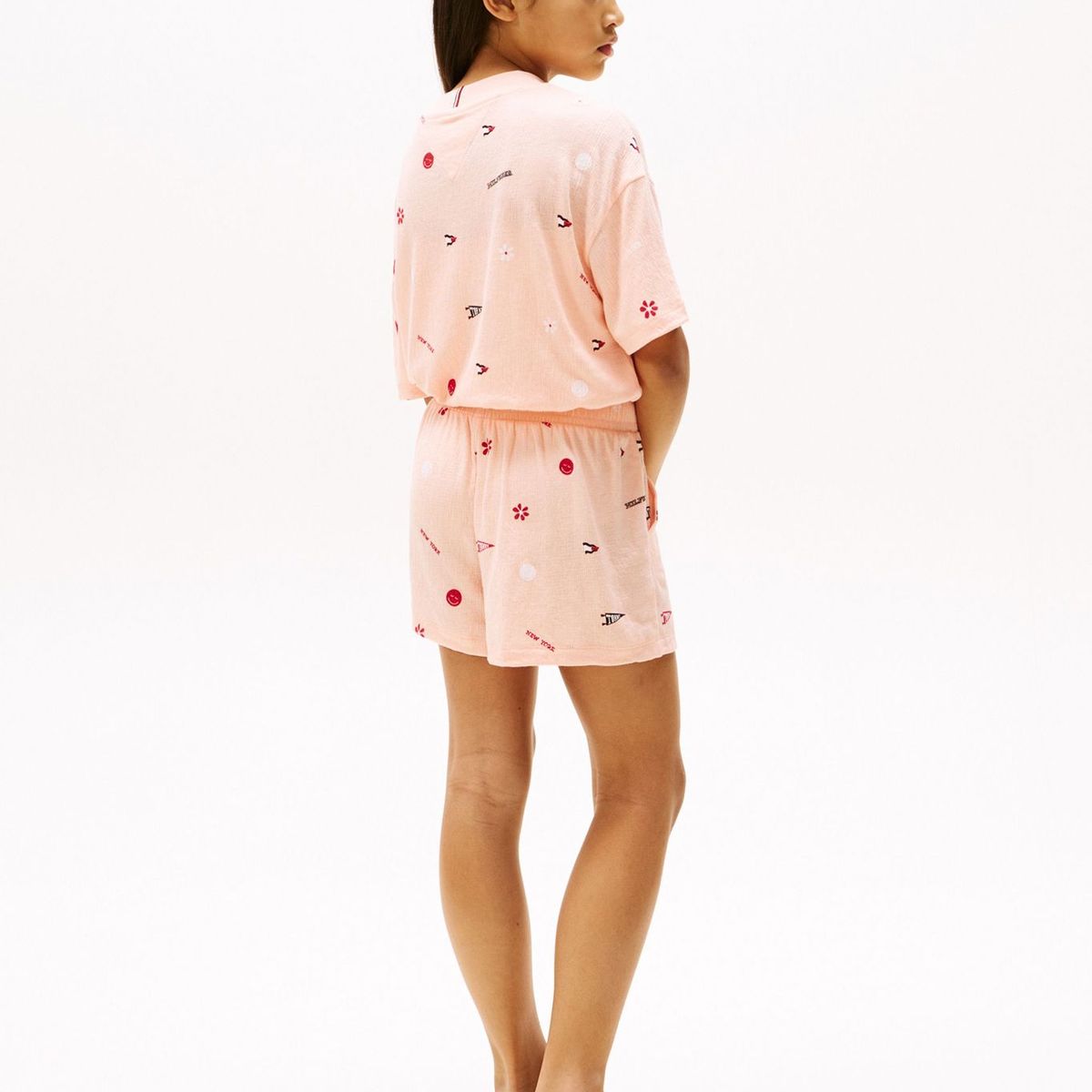 TOMMY HILFIGER - Conjunto multicolor de Camiseta y Pantalonetas color block Tommy Hilfiger