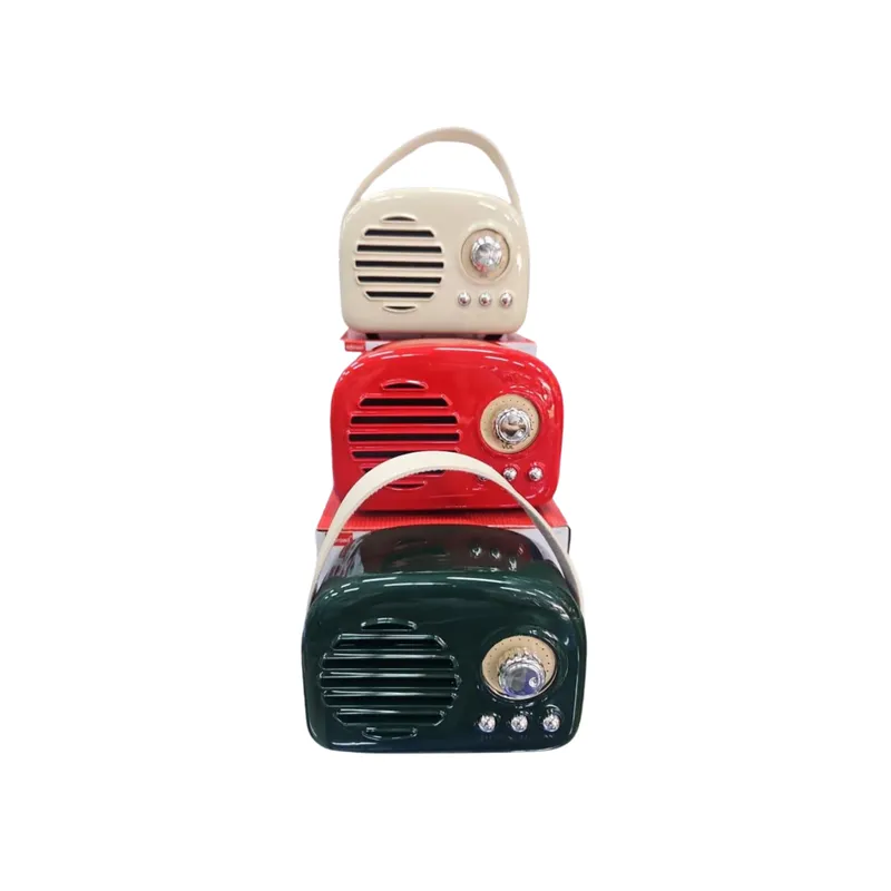 GENERICO - Parlante Retro Vintage 2 Bluetooth Con Radio Fm