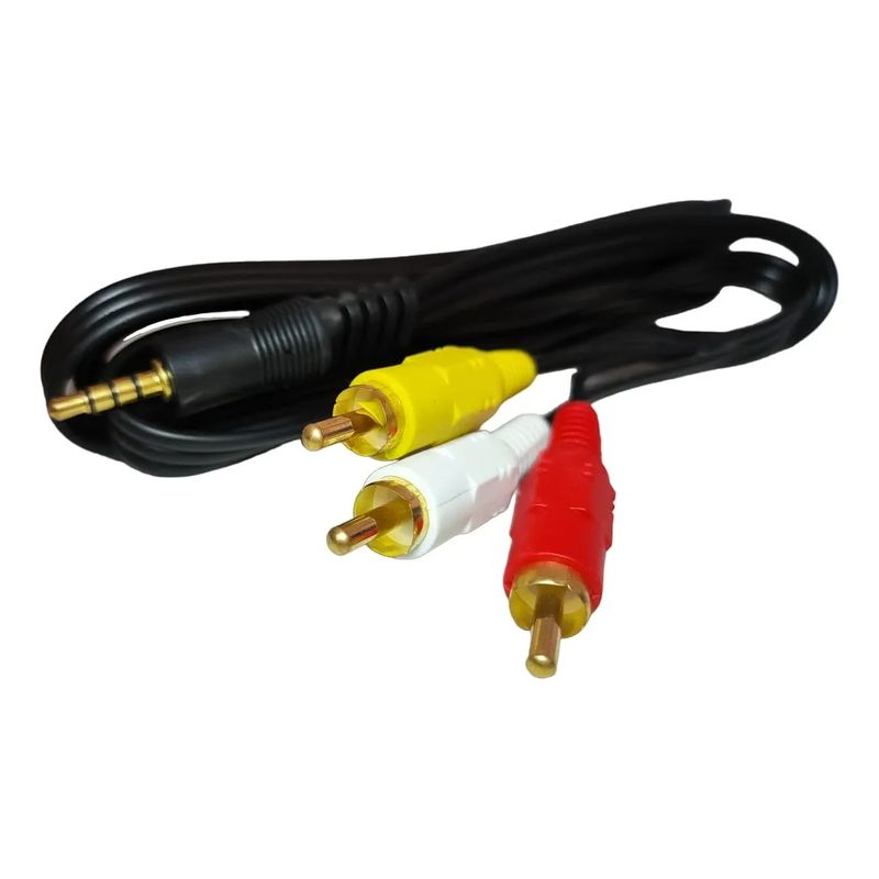 GENERICO - Cable De Audio 3 A 1 Rca Full Sonido 3 Metros Seeline
