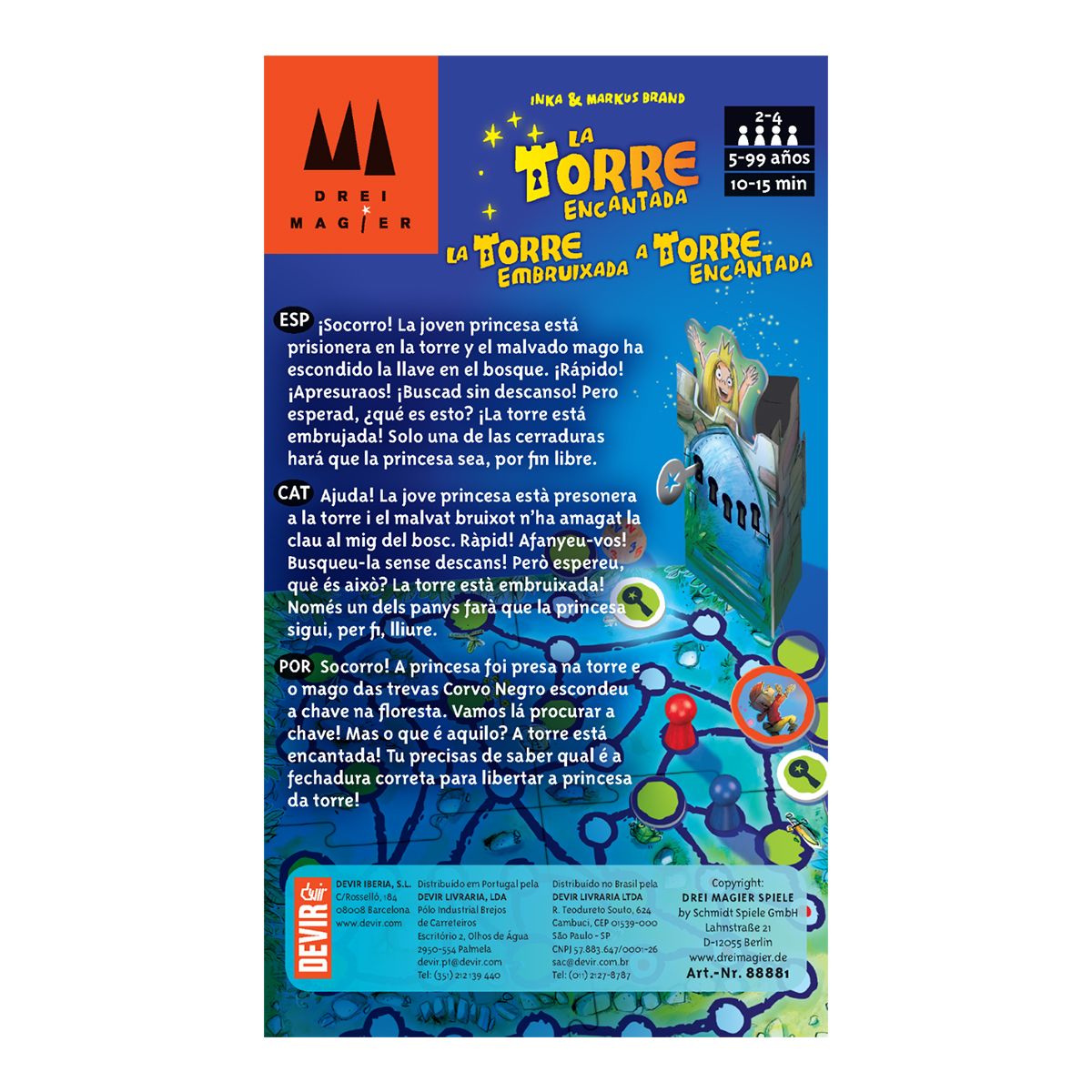 DEVIR - Juego De Mesa La Torre Encantada Desafío Mágico Para Niños