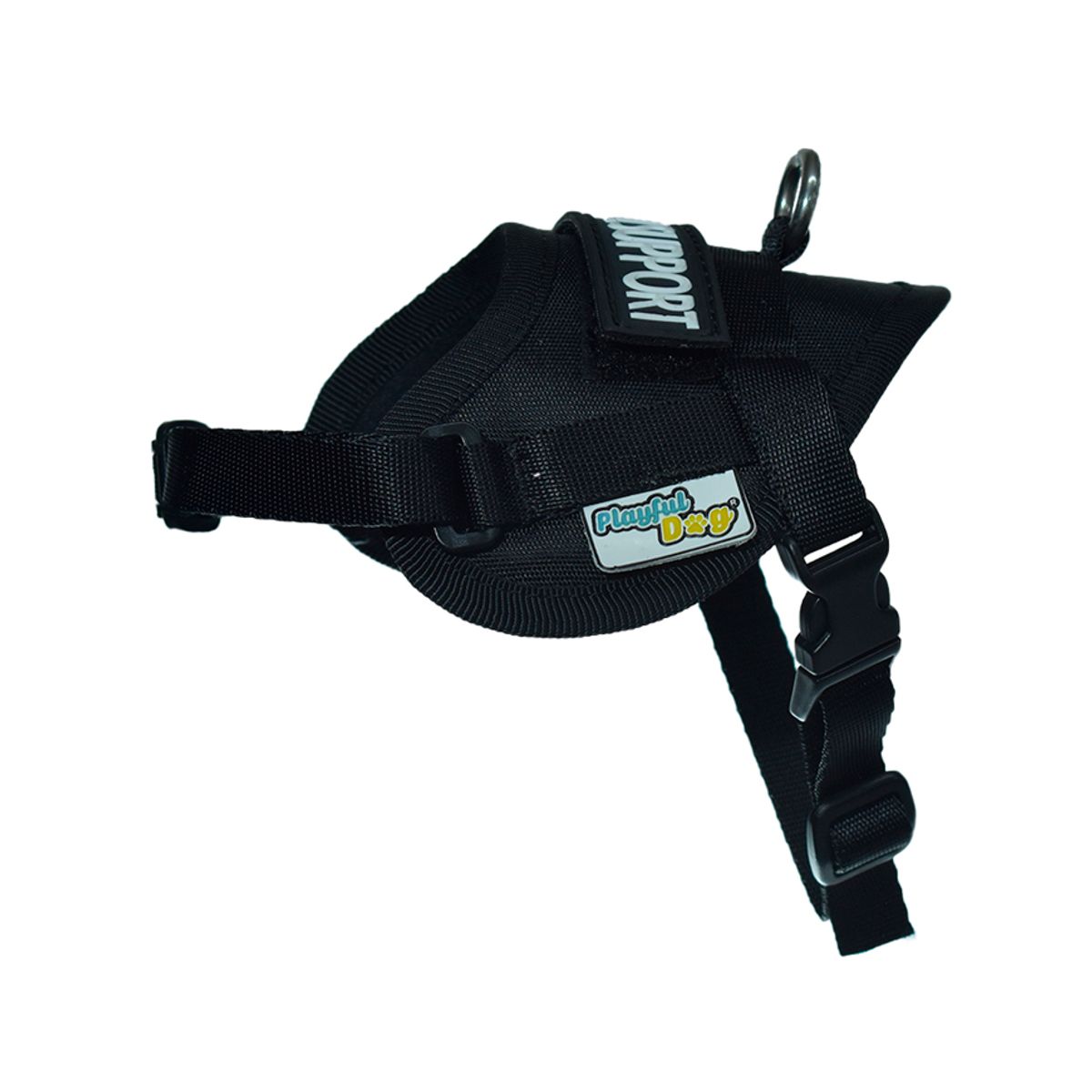 GENERICO - Arnes K9 Talla XS Negro Con Parche Emotional Support