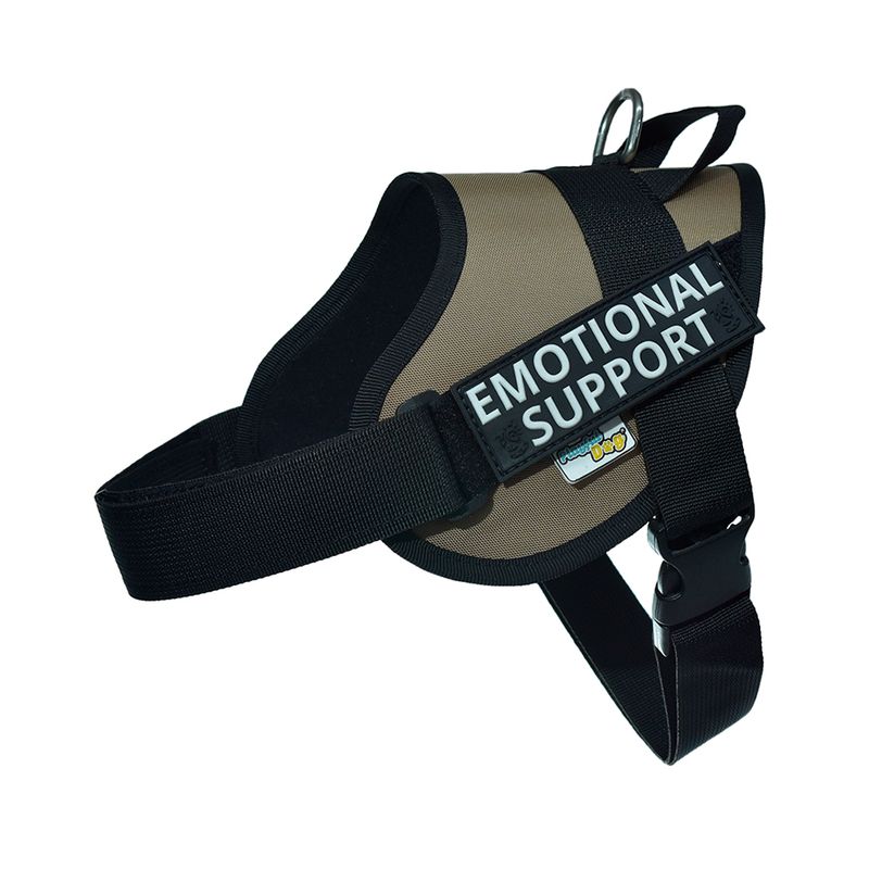 GENERICO - Arnes K9 Talla M Arena Con 2 Parches Emotional Support