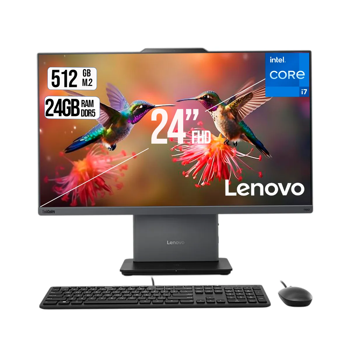 LENOVO - TODO EN UNO LENOVO NEO 50A INTEL CORE I7-13620H SSD 512GB  RAM 24GB LED 24 FHD