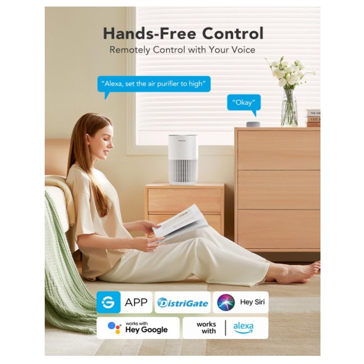 AMERICAN GENERICS - Goveelife Mini Purificador De Aire Para Dormitorio Purifica