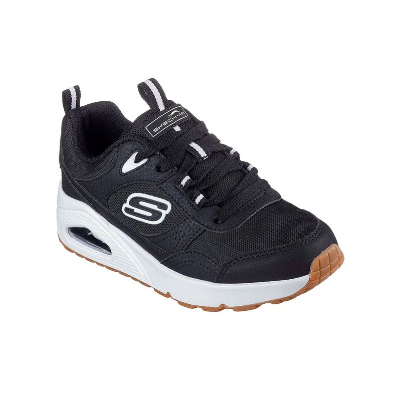 SKECHERS - Tenis Skechers Negro Niño Uno Retro Groove