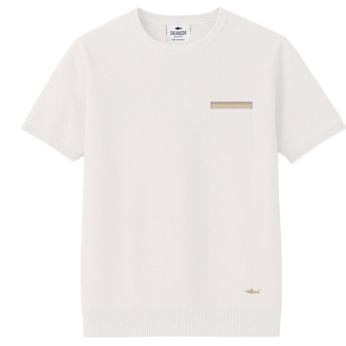SALVADOR BEACHWEAR - CAMISETA DE PUNTO BLANCA B ARENA