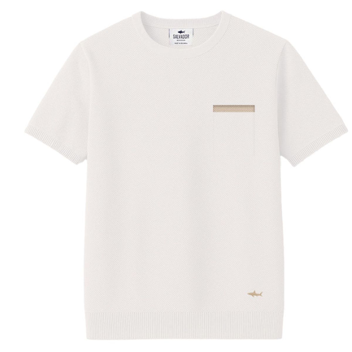 SALVADOR BEACHWEAR - CAMISETA DE PUNTO BLANCA B ARENA