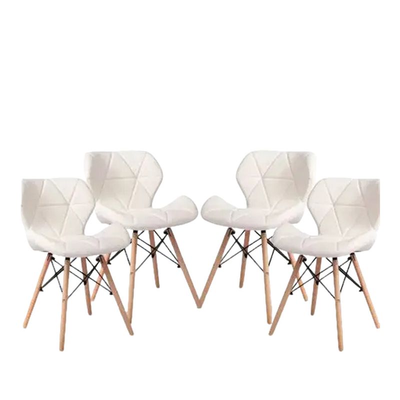 DISTRIONLINE - 4 unidades de Silla Mariposa color Blanco