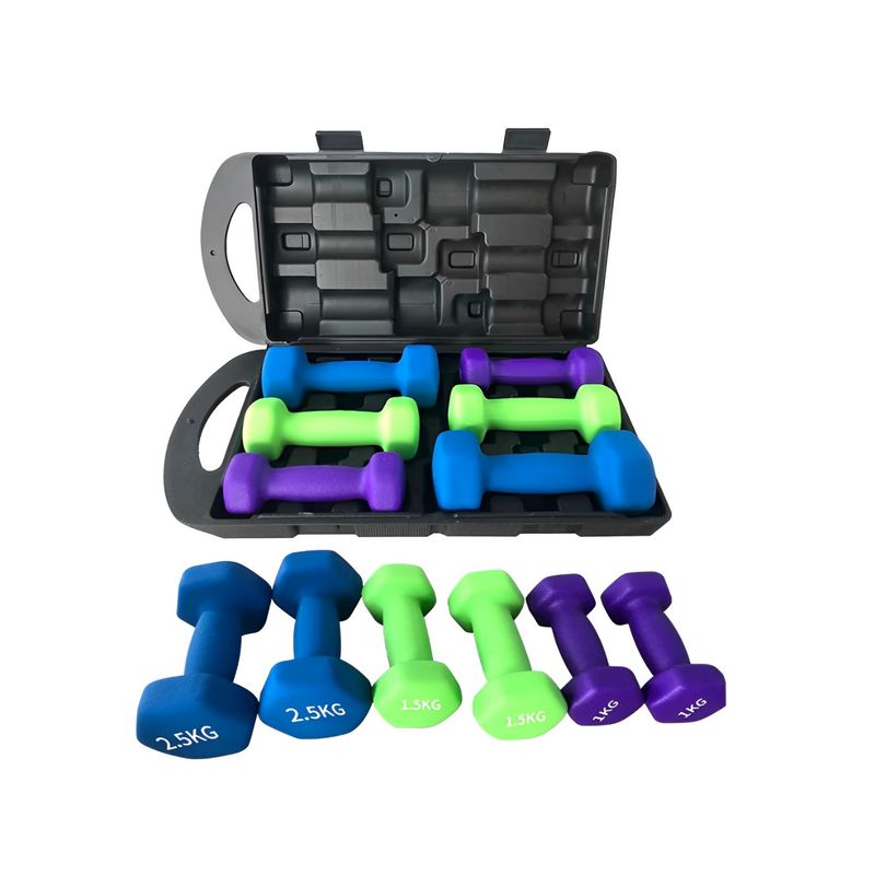 FOCUS - Set De Seis Mancuernas En Vinilo 10Kg SC-80069 Focus