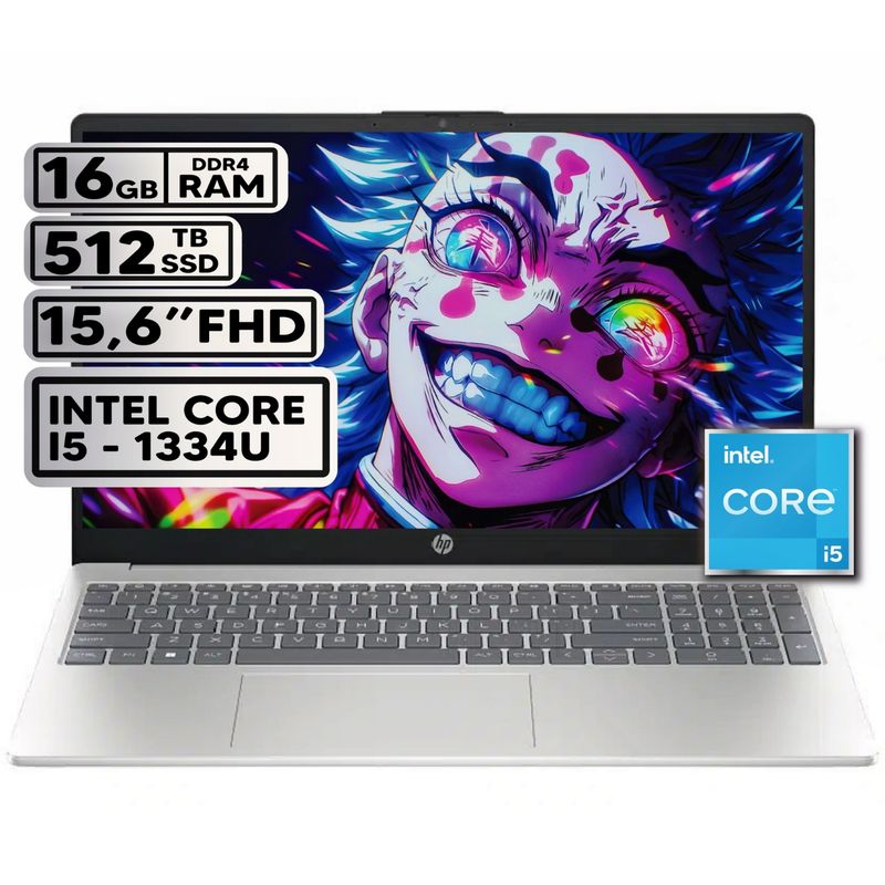 HP - PORTATIL HP 15-FD0030LA INTEL CORE I5-1334U 16GB RAM  512GB SSD PANTALLA 15,6" FHD