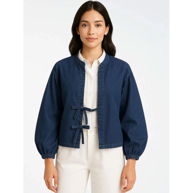 MOLGOA - Chaqueta Denim Para Mujer - The Ruffle