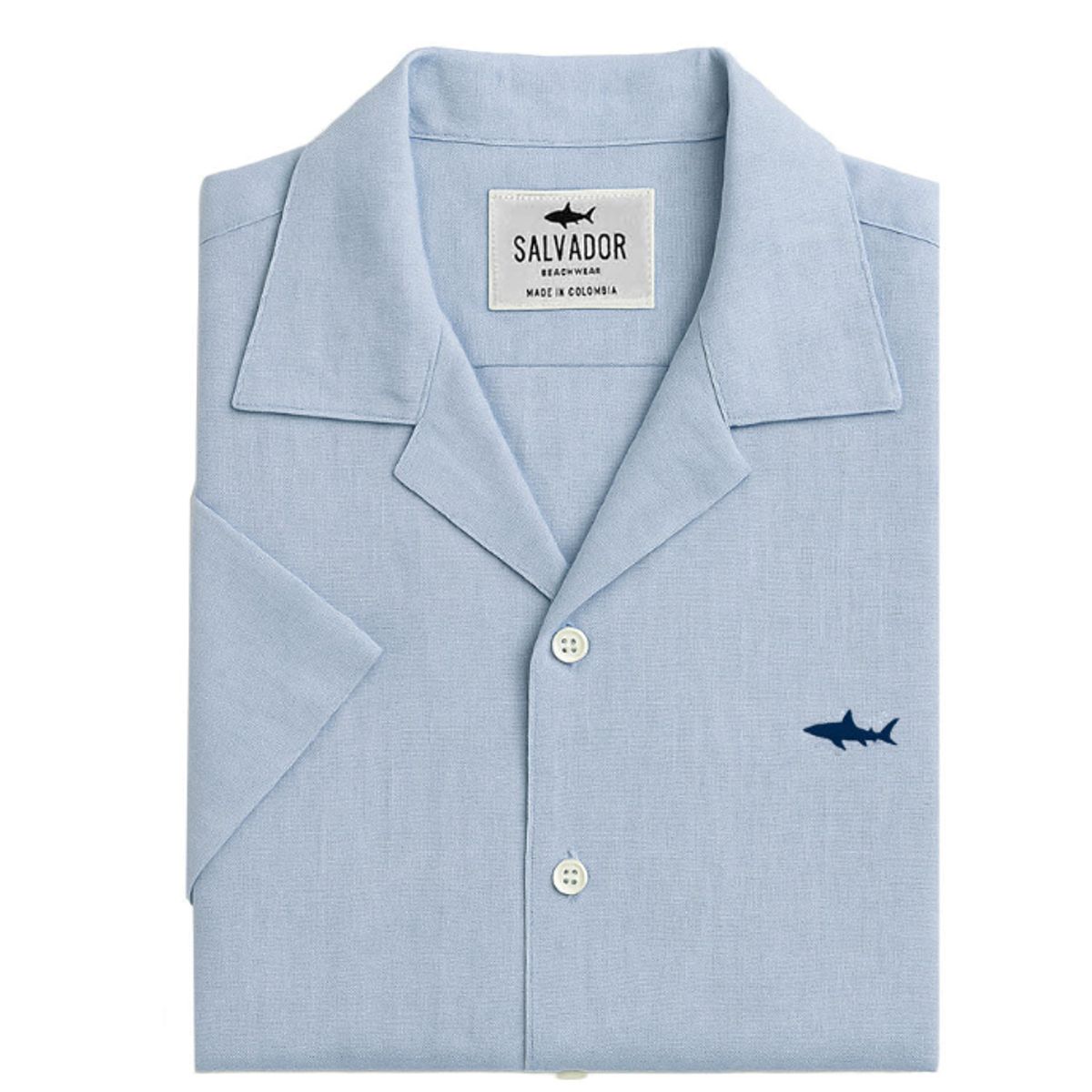 SALVADOR BEACHWEAR - CAMISA RESORT AZUL CLARA